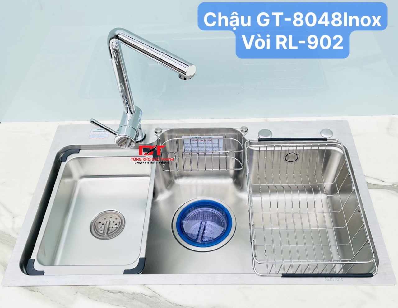 Vòi rửa bát Roslerer 2 đường nước RL-902