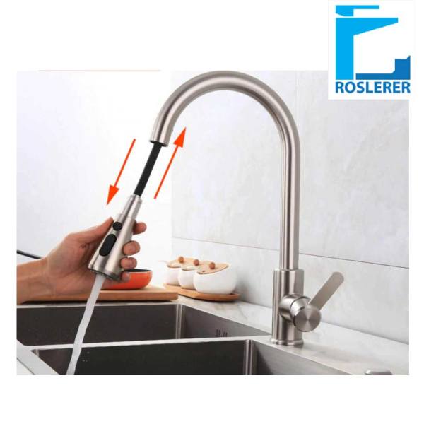 Vòi rửa bát rút dây Roslerer RL-805