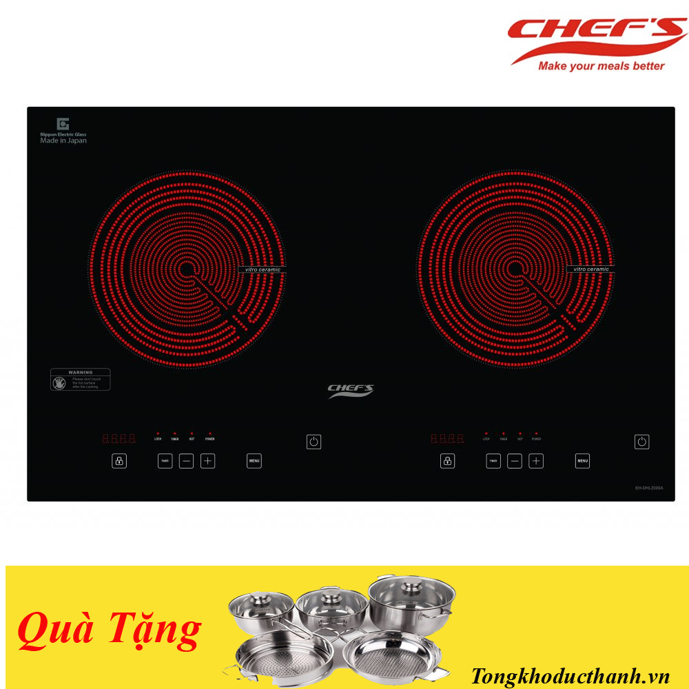 Bếp Hồng Ngoại Đôi Chef's EH-DHL2000A