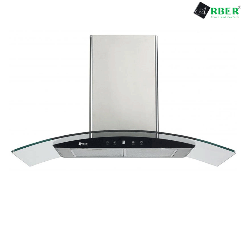 Máy hút mùi kính cong Arber AB700N ( máy hút siêu êm)