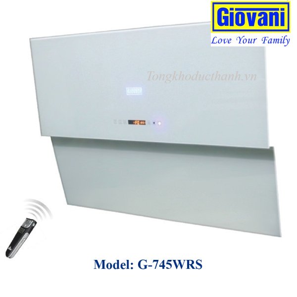 Máy hút mùi kính vátGiovani G-745WRS điều khiển từ xa