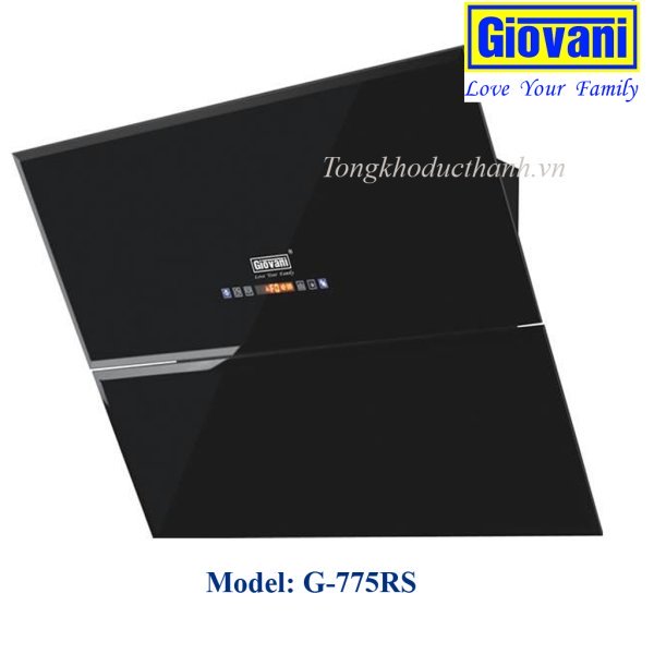 Máy hút mùi kính vátGiovani G-775RS tự động mở cửa hút khi vận hành