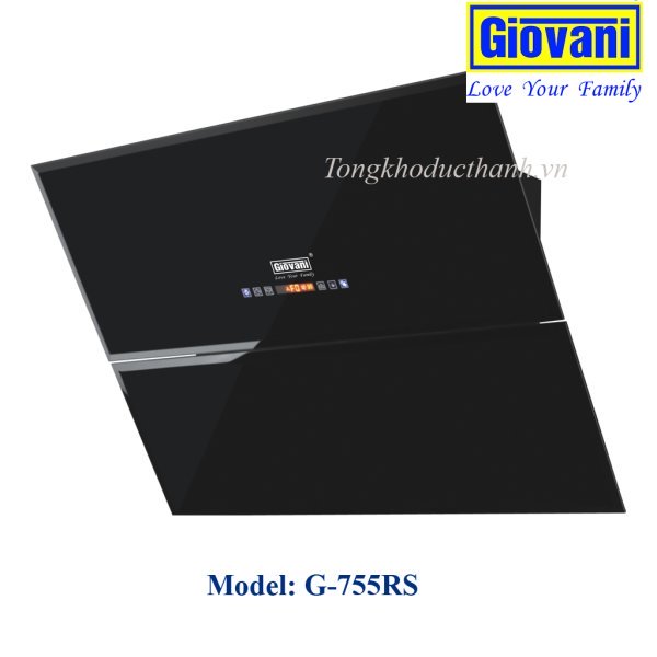Máy hút mùi kính vátGiovani G-755RS điều khiển từ xa