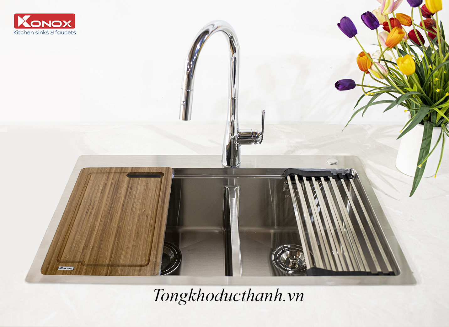 Chậu rửa Konox Topmount sink KN8850TD