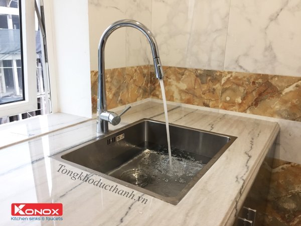 Chậu konox KN5444SU, VÒi Konox KN1901C