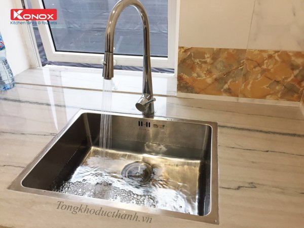 Chậu konox KN5444SU, VÒi Konox KN1901C