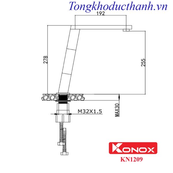 VÒI RỬA BÁT konox KN1209