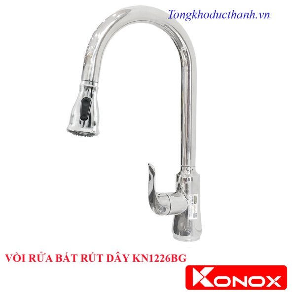 VÒI RỬA BÁT konox RÚT DÂY KN1226BG