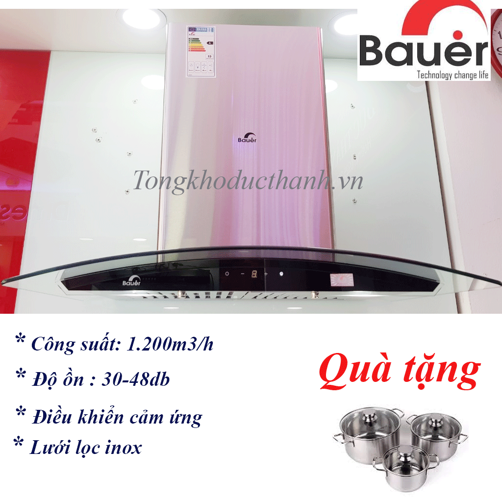 Máy hút mùi Bauer 70ECO điều khiển cảm ứng