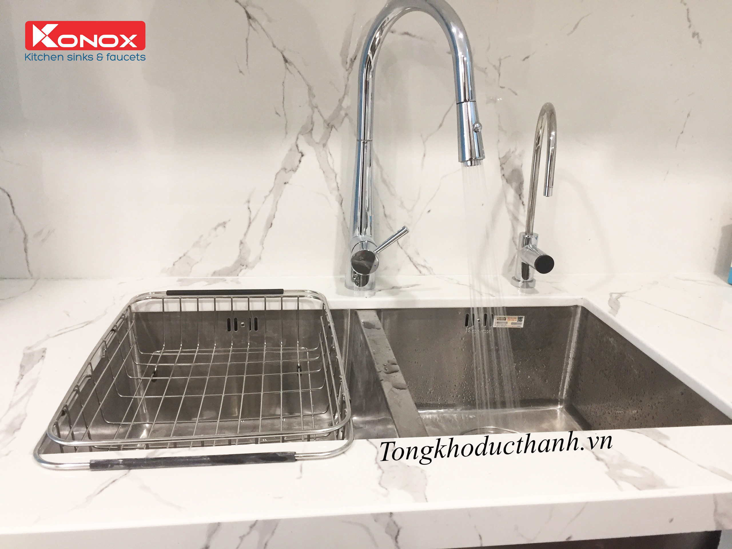 Chậu rửa bát KN7544DUB, Vòi rửa bát KN1205