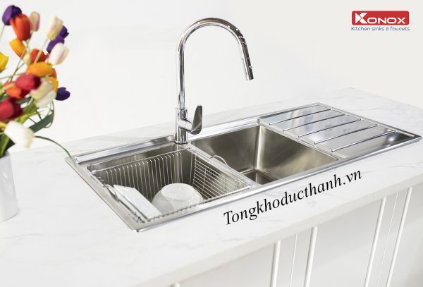 Chậu Konox Premium KS11650 2B - Bàn phải