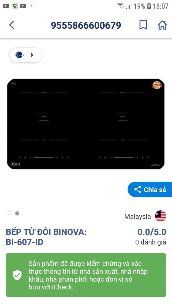 Bếp từ Binova BI-607-ID