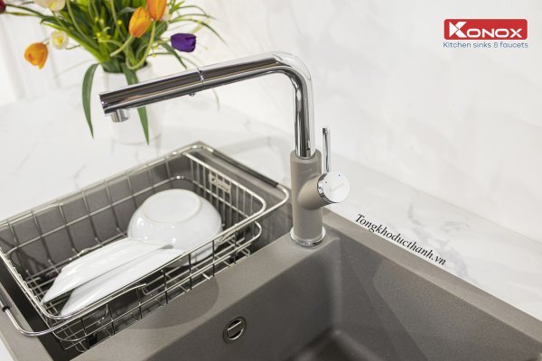 Vòi rửa bát Konox Artan Grey
