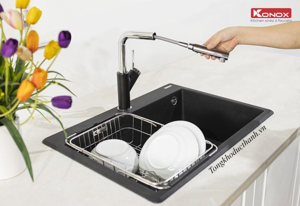 Vòi rửa bát Konox Artan Black