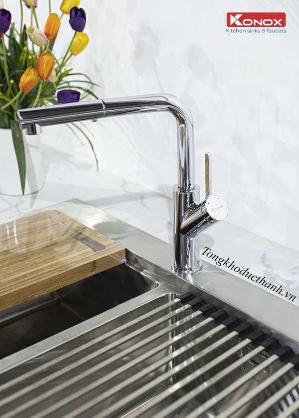 Vòi rửa bát Konox Artan Chrome