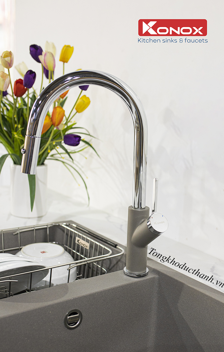 Vòi rửa bát Konox Ponte Grey