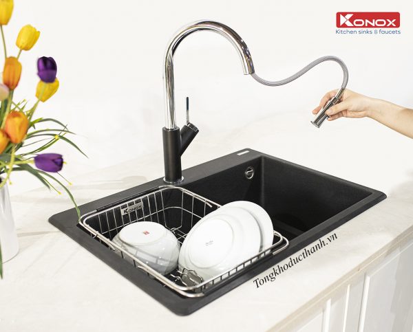 Vòi rửa bát Konox Ponte Black