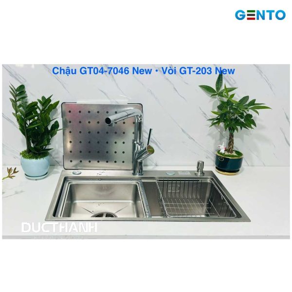 Chậu rửa cao cấp Gento GT04-7045 ( inox 304)