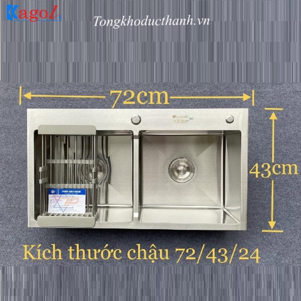 Chậu-rửa-bát-Kagol-K7243-hai-hố-cân