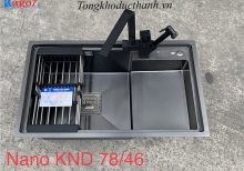Chậu-rửa-nano-đen-1-hố-Kagol-KND7846B-có-bàn-chờ