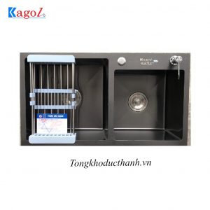 Chậu-rửa-nano-đen-Kagol-KND8245-lệch