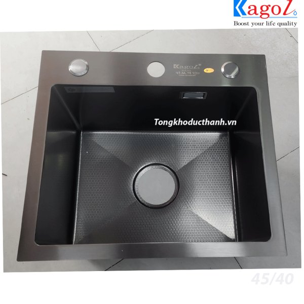 Chậu rửa nano đen 1 hố Kagol KND6045