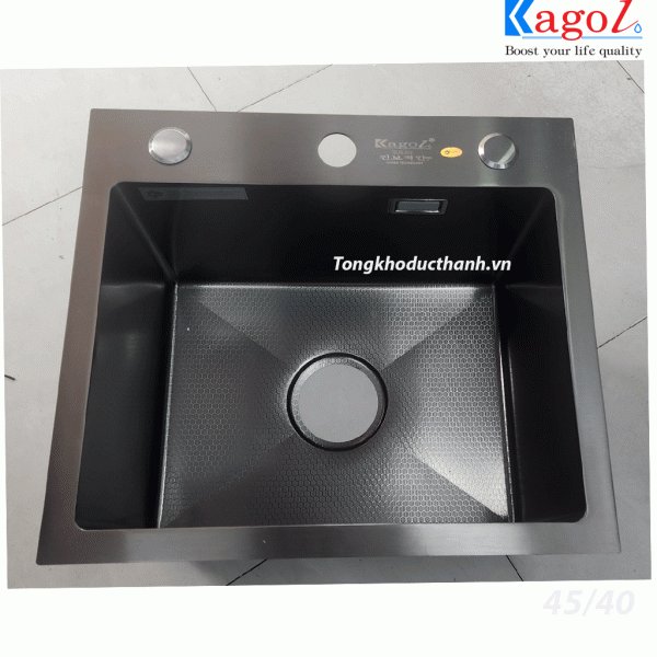 Chậu rửa nano đen 1 hố Kagol KND4540 ( mẫu mới)