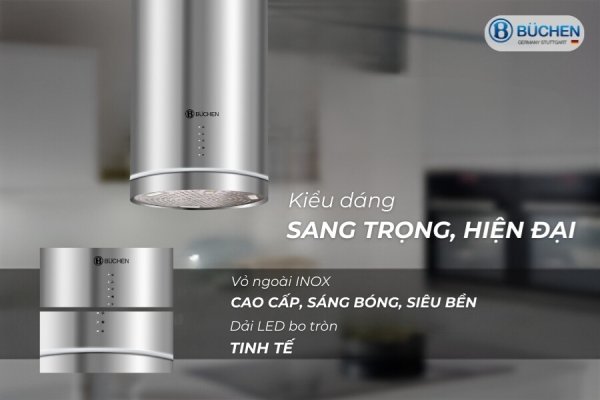 Máy hút mùi đảo Buchen BU885IS