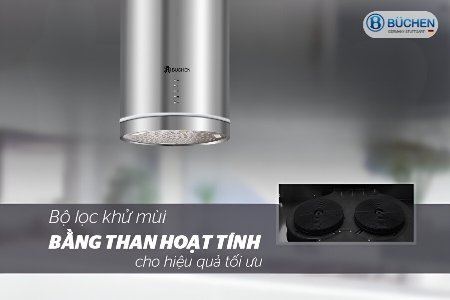 Máy hút mùi đảo Buchen BU885IS