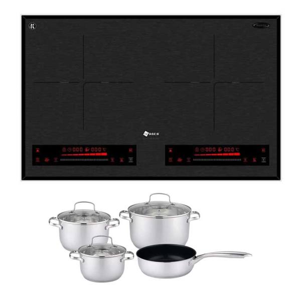 Bếp 2 từ Arber ABEI604 bo viền nhôm