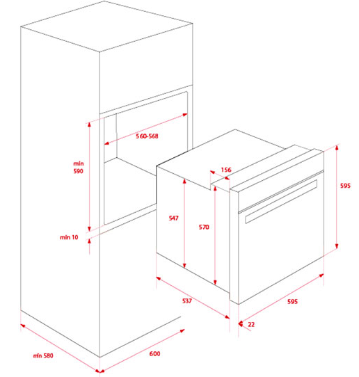 Lò nướng Teka HSB 615 (71 lít)