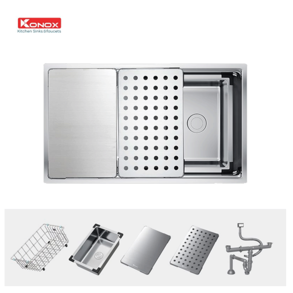 Chậu rửa bát Workstation Sink – Undermount Sink KN8644SU Dekor ( KT86*44cm)