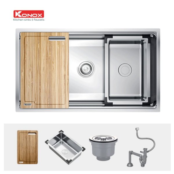 Chậu rửa bát Workstation Sink – Undermount Sink KN7644SU ( KT76*44cm)