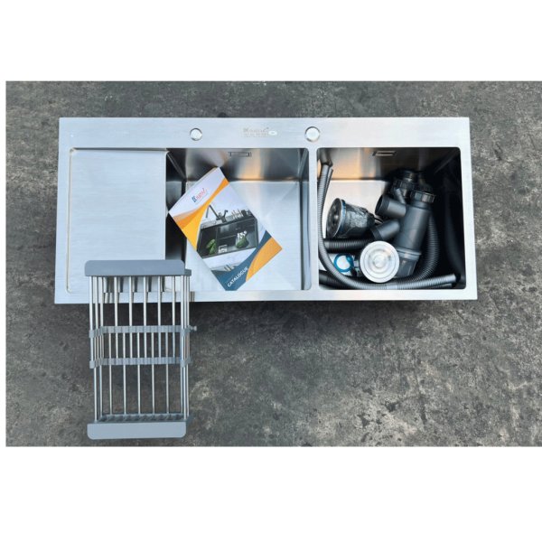 Chậu rửa bát inox 304 Kagol K10045-304 có bàn chờ trái