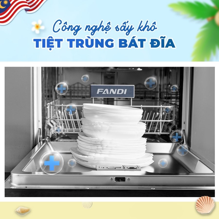Máy rửa bát Fandi FD-SMS08EU60BUV (8 bộ)