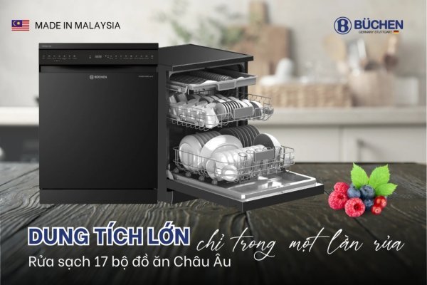 MÁY RỬA BÁT BUCHEN SMS80EU14MKB SERI 2