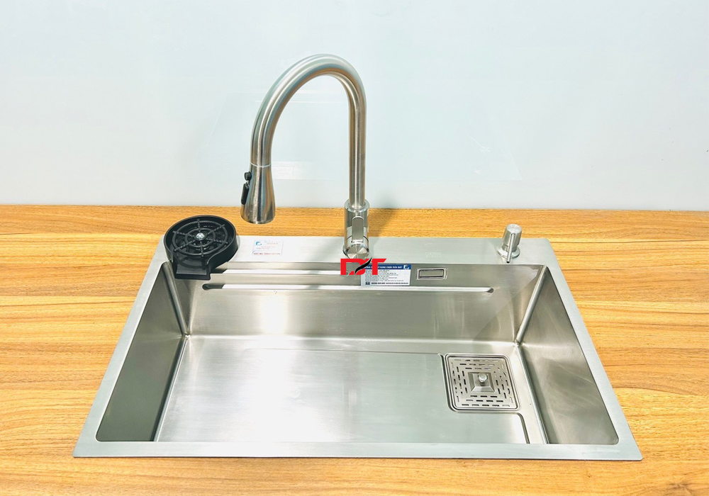 Combo bộ chậu 1 hố Roslerer RL04-7545 NEW  và vòi rút  ( Inox 304)