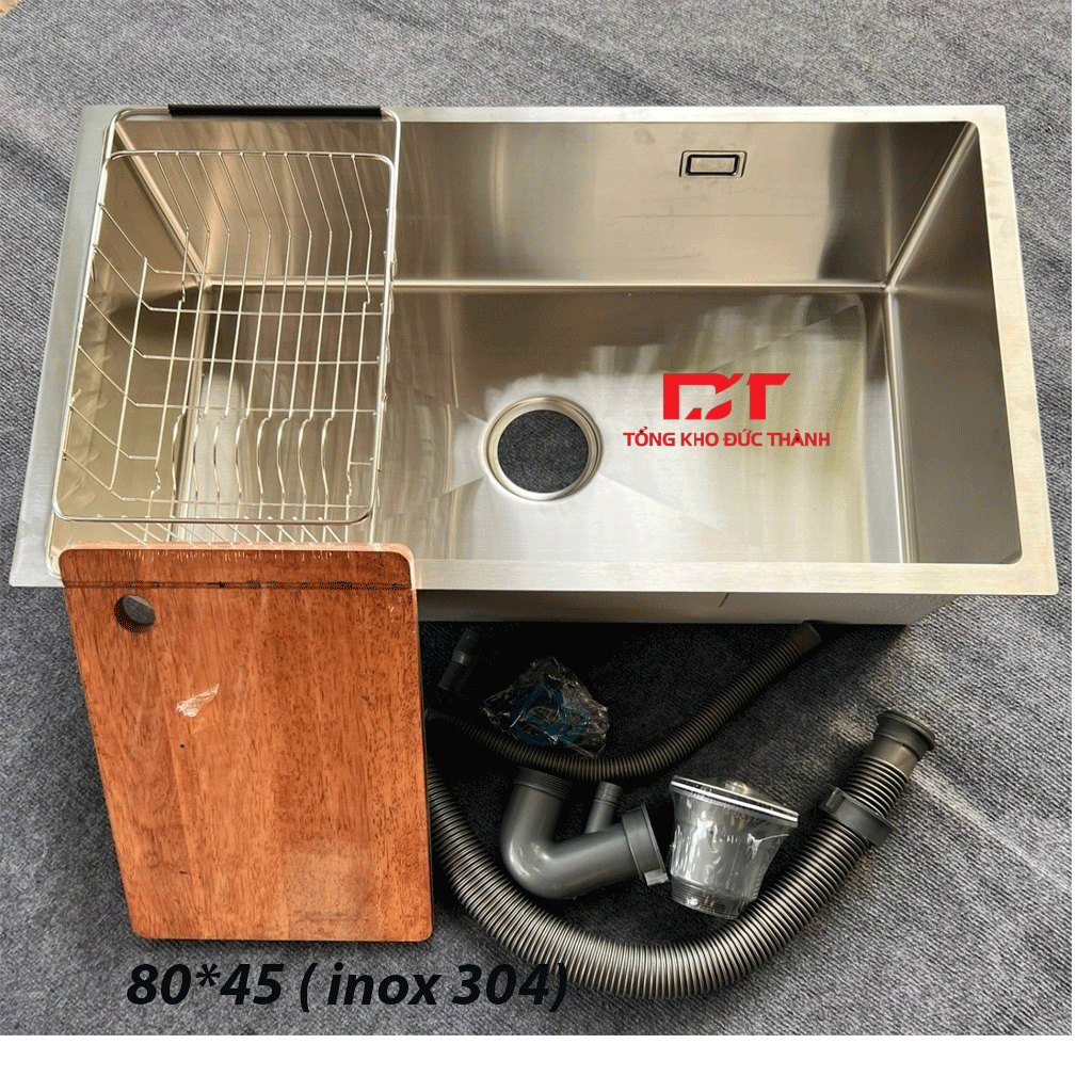 Chậu rửa bát âm toàn phần Kobesi 8045 ( Inox 304)