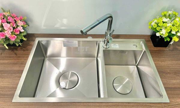 Chậu Gento 2 hố cân Inox 304 GT04-8448S