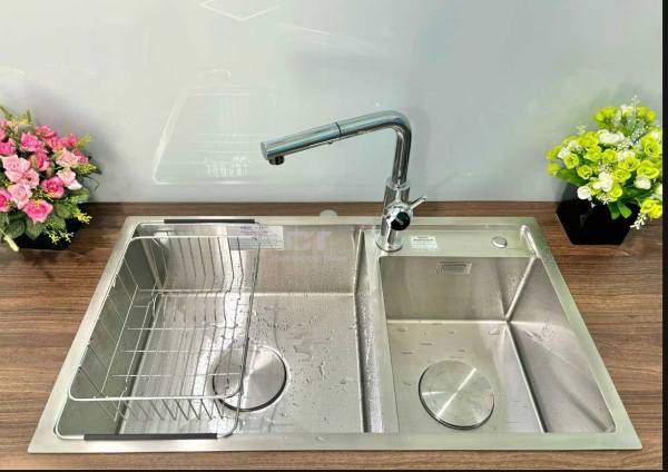 Chậu Gento 2 hố cân Inox 304 GT04-8448S