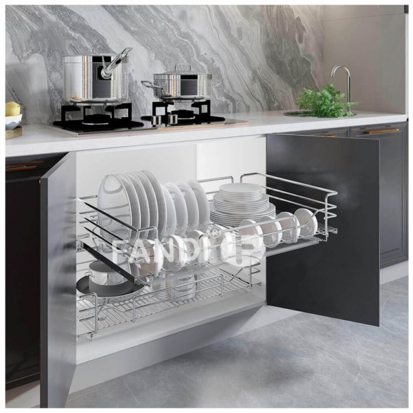 Giá bát đĩa tủ dưới Fandi FD3704/FD3804/FD3904 (cánh mở)