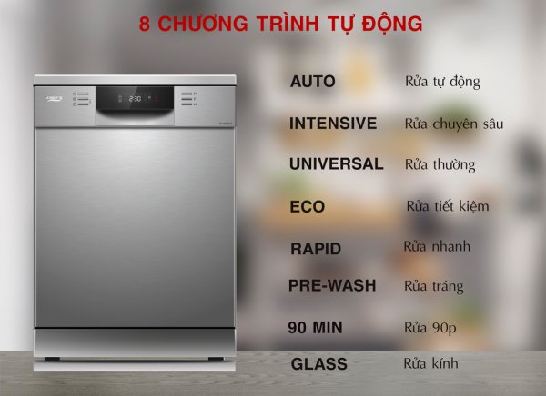 Máy rửa bát Chefs EH-DW401D (15 bộ) - Tự động mở cửa
