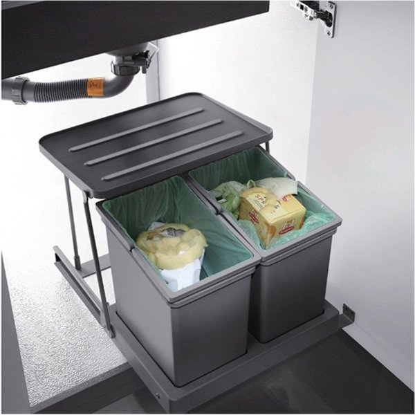 Thùng rác âm tủ Eurogold E008