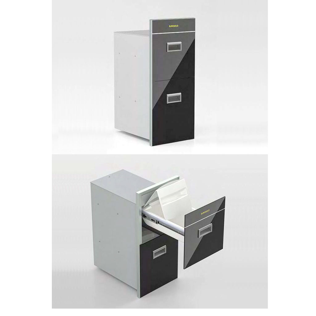 Thùng gạo 2 tầng mặt gương Eurogold B322