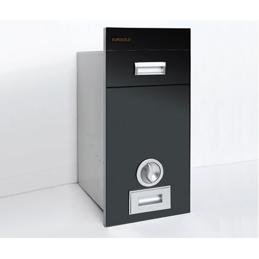 Thùng gạo mặt gương Eurogold C300 đen