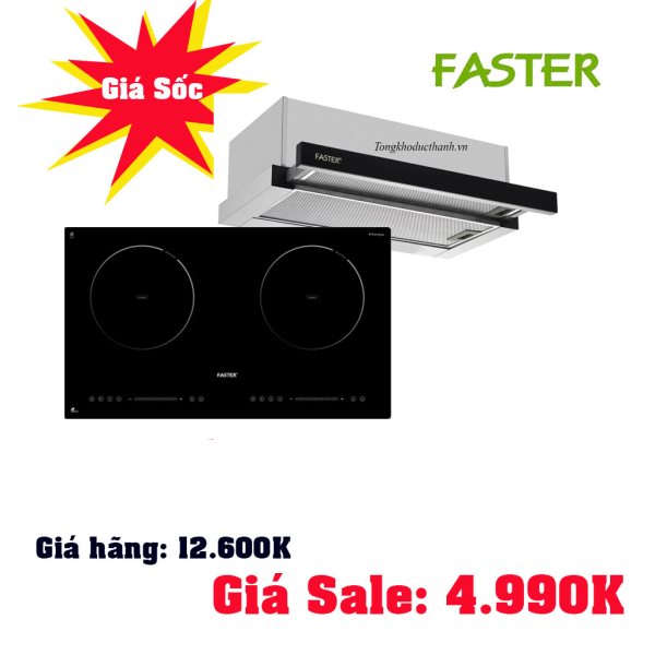 Các mẫu Combo bếp từ, hút mùi Faster