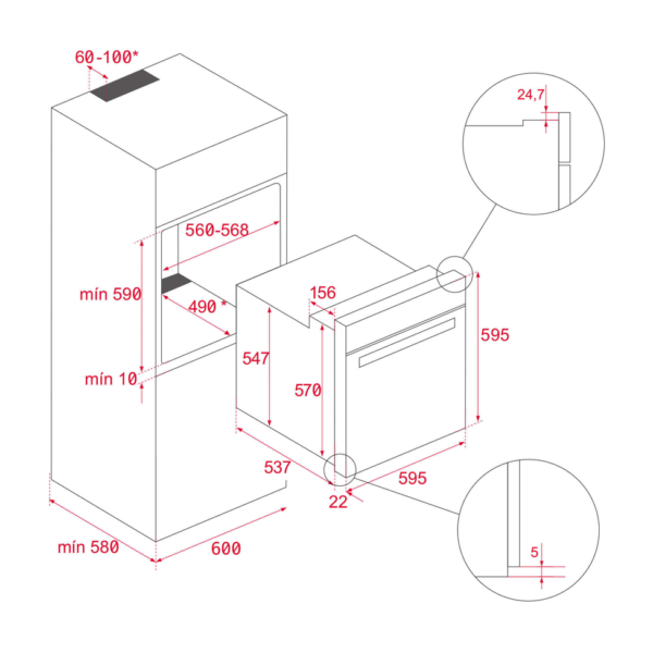 Lò nướng Teka HCB 6525 (71 lít)