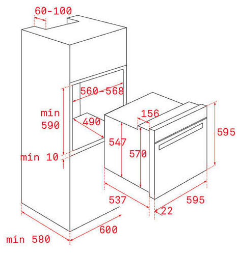 Lò nướng Teka HSB 610 (71 lít)