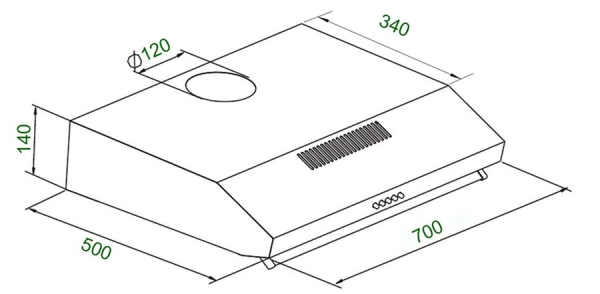 Máy hút mùi Kaff KF-700W