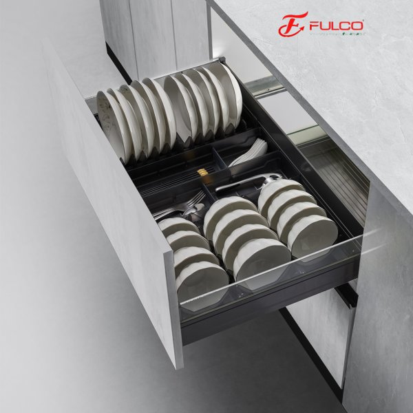 Giá bát tủ dưới phủ nano xám 5 lớp Fulco FCA05-B